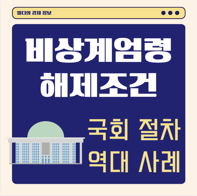 비상<b>계엄</b> 뜻? <b>해제</b>절차, 가결되었지만 대통령 <b>해제</b> 선언 필요?