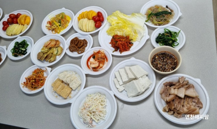  마을행사 연천호랑이배꼽마을 노인회 두부만들기