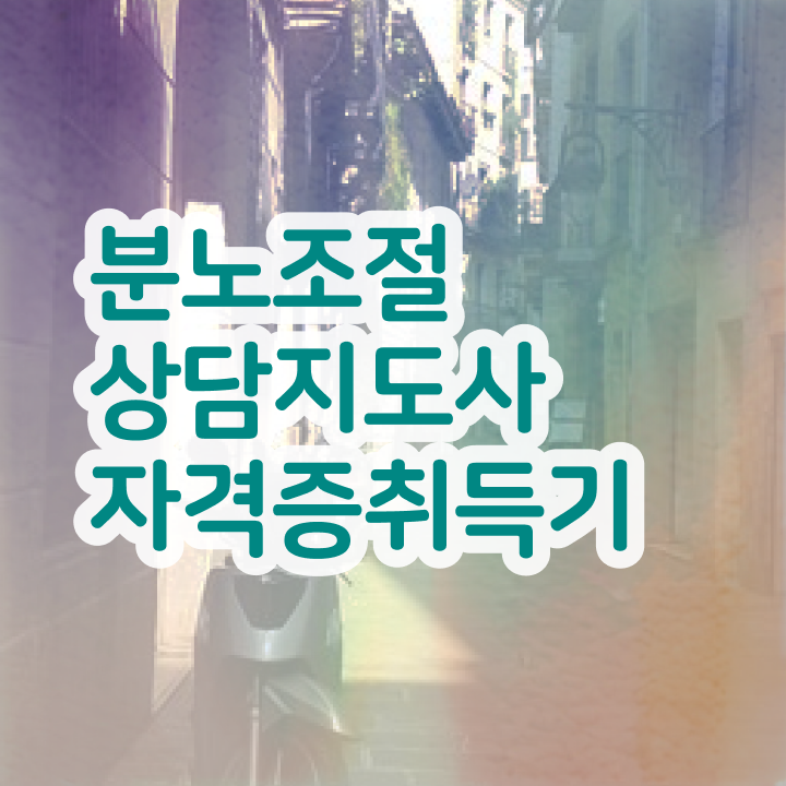  직장인 자격증 추천 , 분노조절상담지도사 조건없이 쉽고 빠르게 준비한 전략