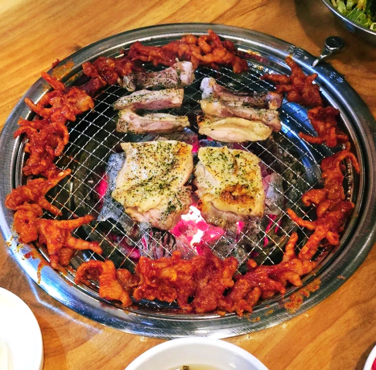  포항양덕맛집 불향가득한 닭숯불구이와 닭발의 환상조합 38선넘은짱닭 본점