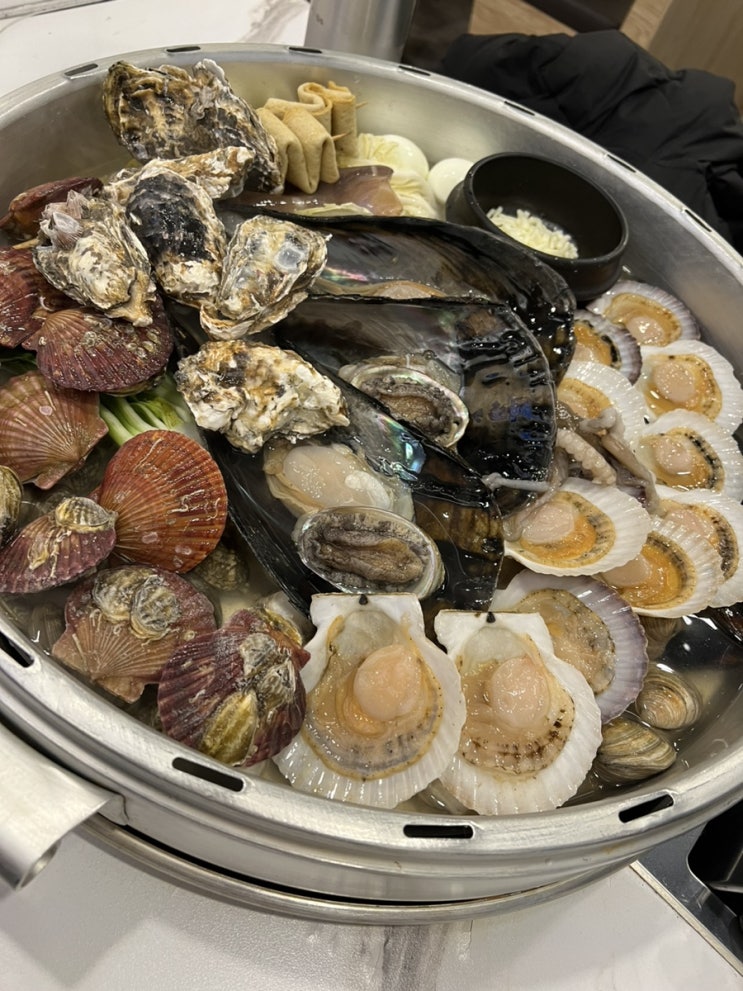  인천부평시장역 맛집 왓따조개포차 겨울하면 조개찜이죠