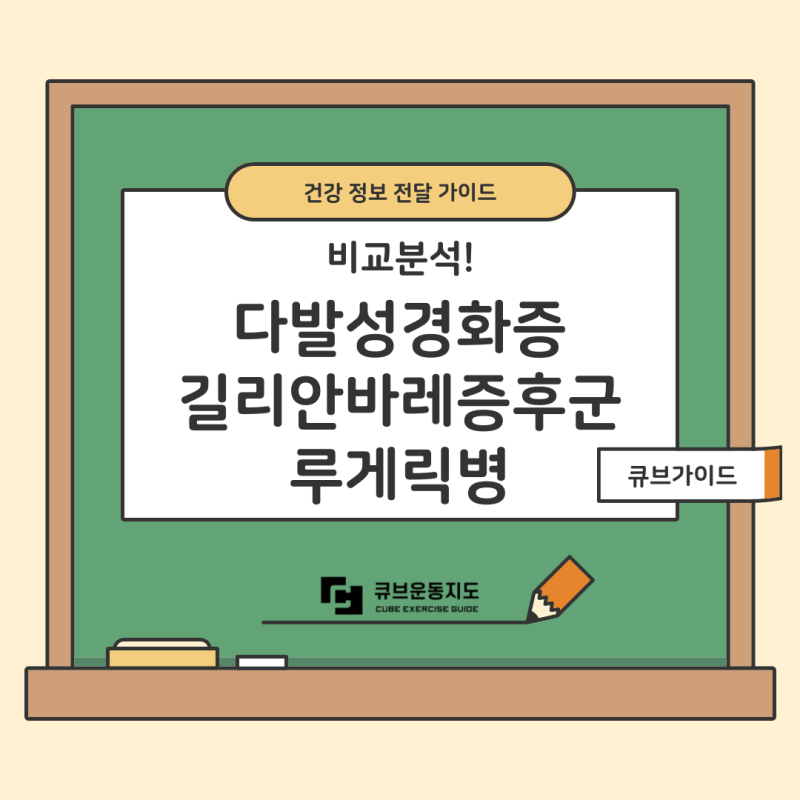 비교분석! 다발성경화증 VS 길리안바레증후군 VS 루게릭병 [강남 역삼 신경계 재활 큐브]