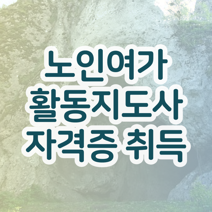  노인여가활동 지도사 , 노인여가활동지도사 15일 만에 공부한 방법