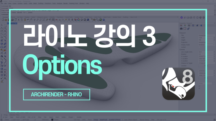  라이노 강의 3, 라이노 옵션 설정, Rhino Options