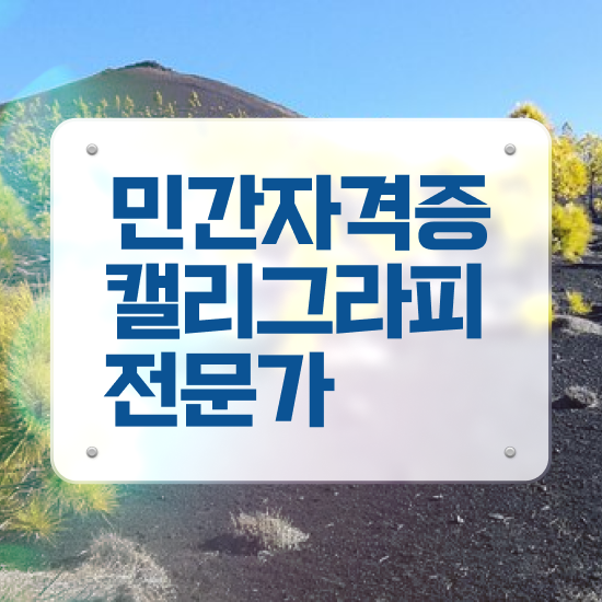  , 캘리그라피전문가 자격증 비용없이 온라인으로 시험준비 , 구직정보