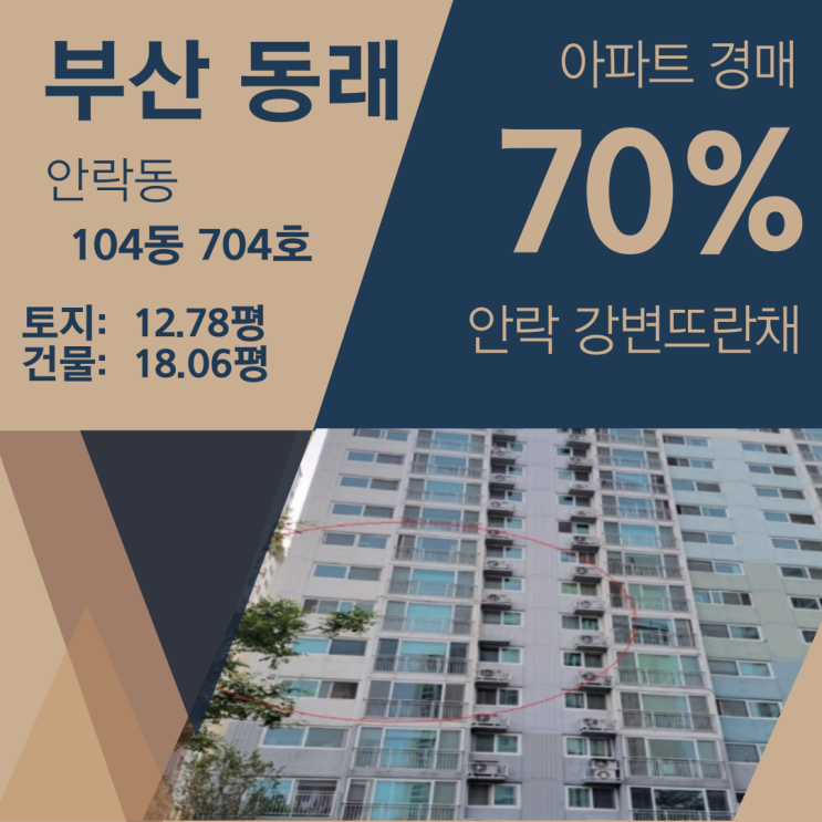 부산 동래구 안락동 강변 뜨란채 아파트 경매 [70%_2억 3000]