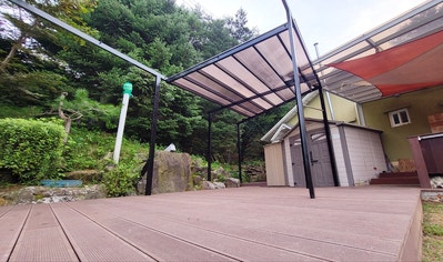  주택 마당 인조데크 / 렉산 지붕 공사, 비용은?