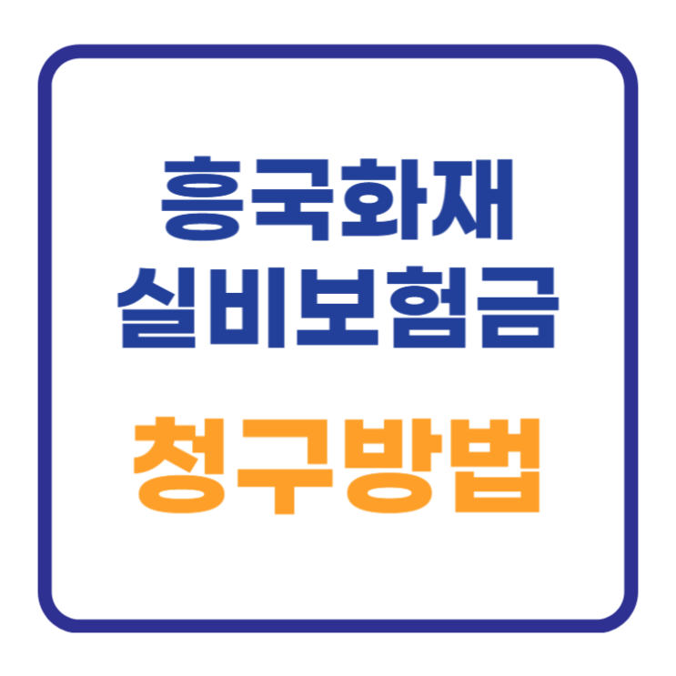 흥국화재 실비 보험금 청구 신청방법 필요서류 흥국화재 실비 보험금 청구 신청방법 필요서류