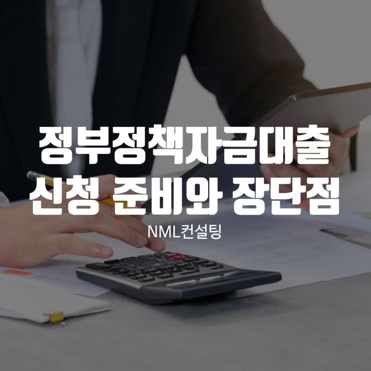  정부정책자금대출 신청 준비와 종류 그리고 장단점