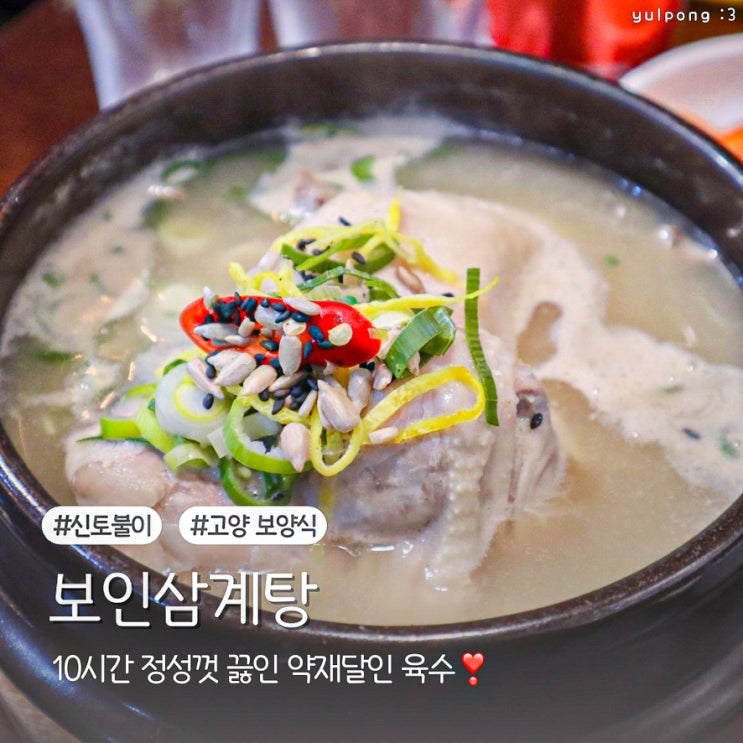  화정역밥집 보인삼계탕 10시간 우려낸 보양닭백숙