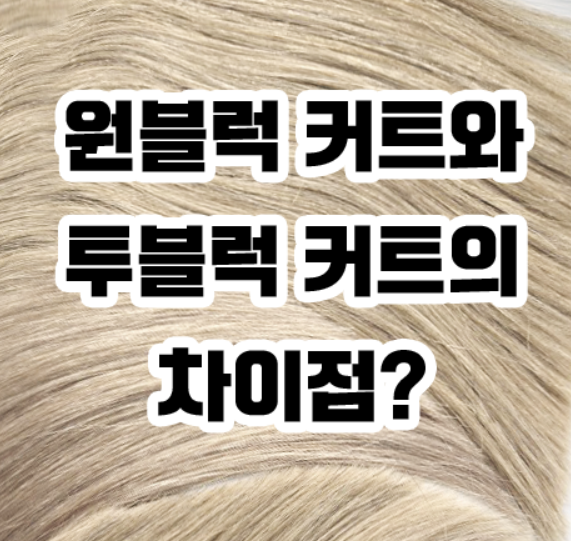  원블럭 커트와 투블럭 커트의 차이?