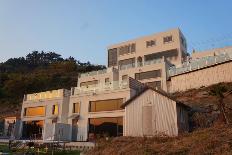  여수 풀빌라펜션 화양면 르블랑풀빌라 겨울바다 보며 힐링 했슴다