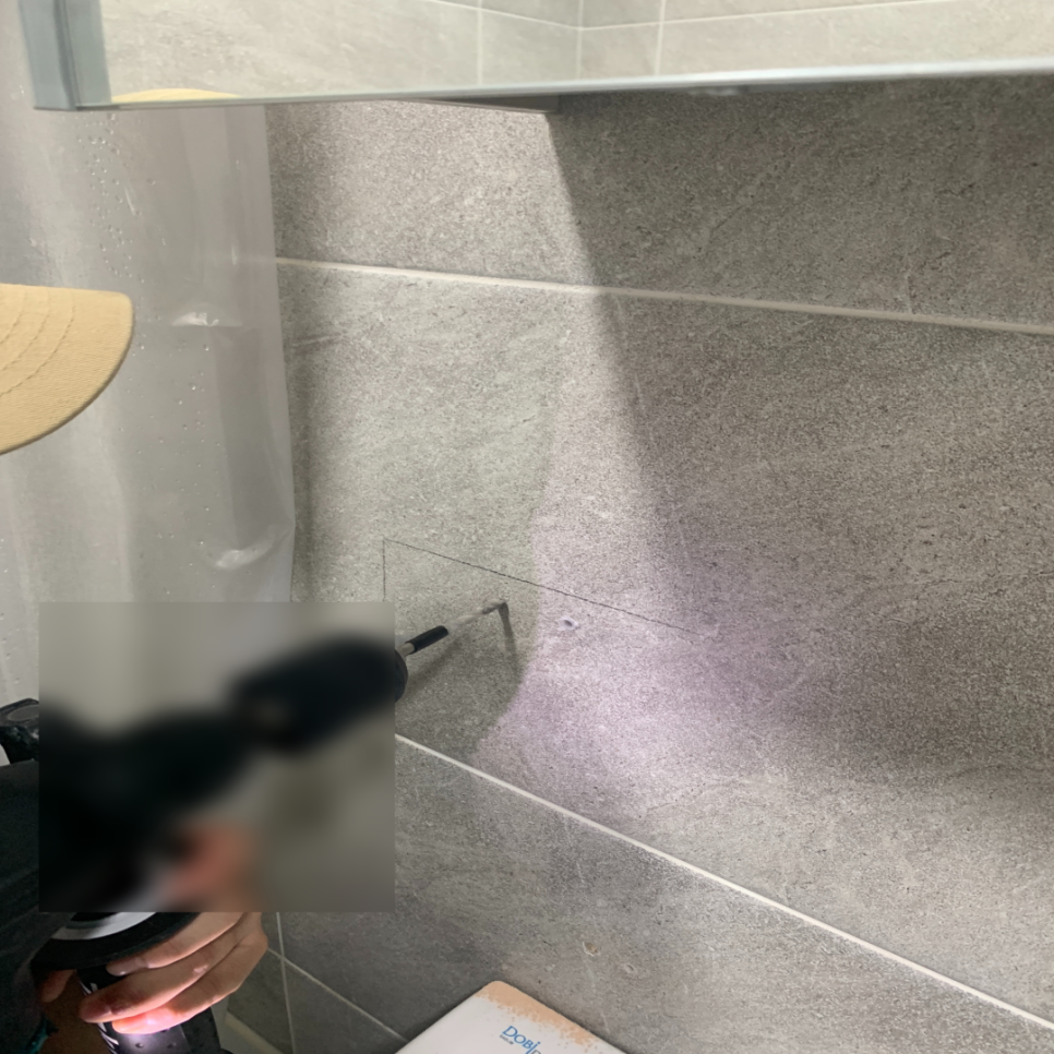 욕실 화장실 젠다이 선반 부분시공 작업