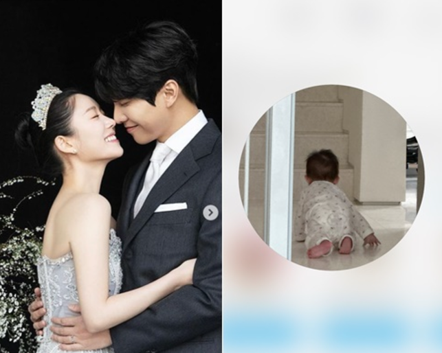 <b>이승기</b><b>이다인</b>, 딸 첫 공개! 사랑스러운 뒷모습 공개! 팬들 폭발