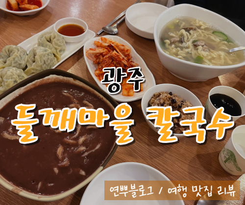  광주 용봉동 맛집 들깨 마을 칼국수 전문점 전철우 맛집 추천