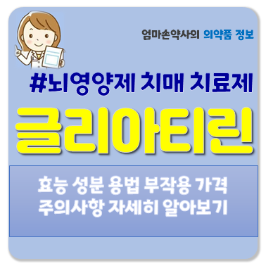 글리아티린 연질 캡슐 처방 가격 효능 성분 종근당 부작용 주의사항 뇌영양제