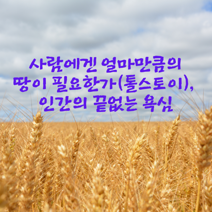 사람에겐 얼마만큼의 땅이 필요한가(톨스토이)_인간의 끝없는 욕심