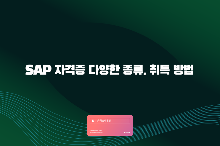 SAP 자격증 다양한 종류, 취득 방법 정리