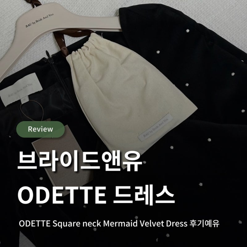 [BAU by Bride And You] 브라이드앤유 ODETTE 오데뜨 스퀘어넥 머메이드 벨벳 드레스 후기 (feat. 시크....