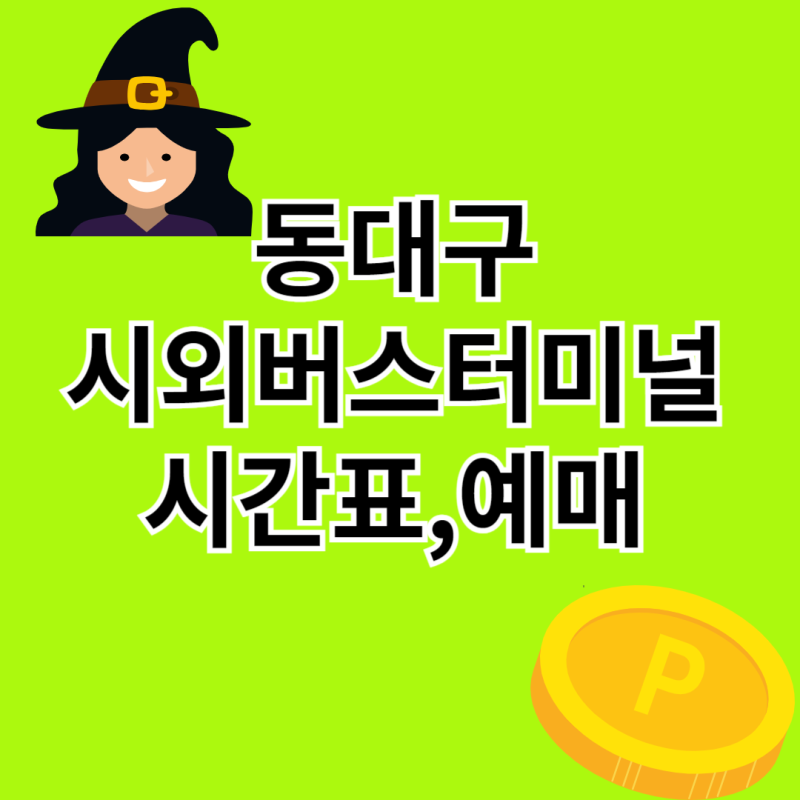 동대구시외버스터미널 시간표 예매 알아보기
