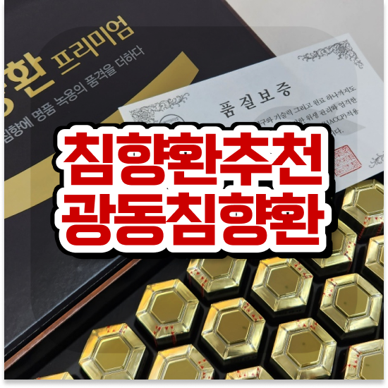  기운이 없을 때 명품 침향환 프리미엄 섭취방법