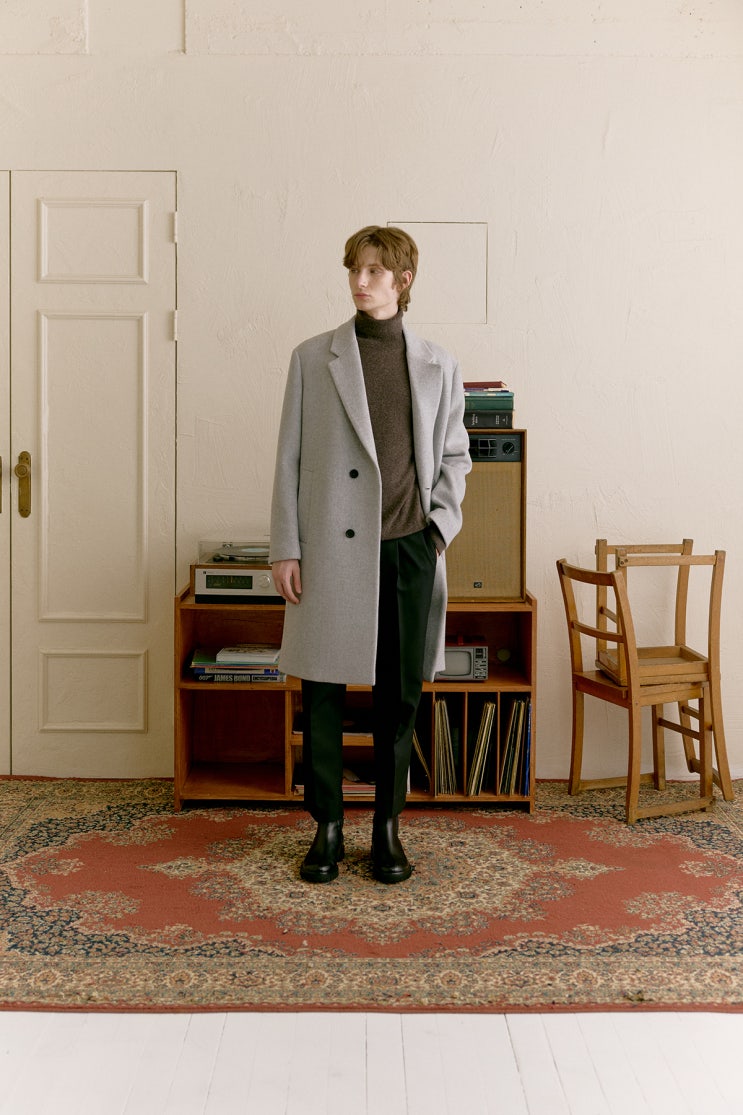  30대 40대 남성 겨울 코트 코디 추천 직장인 패션 GARNET HOMME 가넷옴므 세미오버핏 반더블 싱글코트