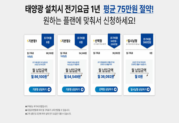  가정용 태양광, 공장 옥상 태양광 월 3만원대 설치 후 촬영시 10만원 상품권 지급까지