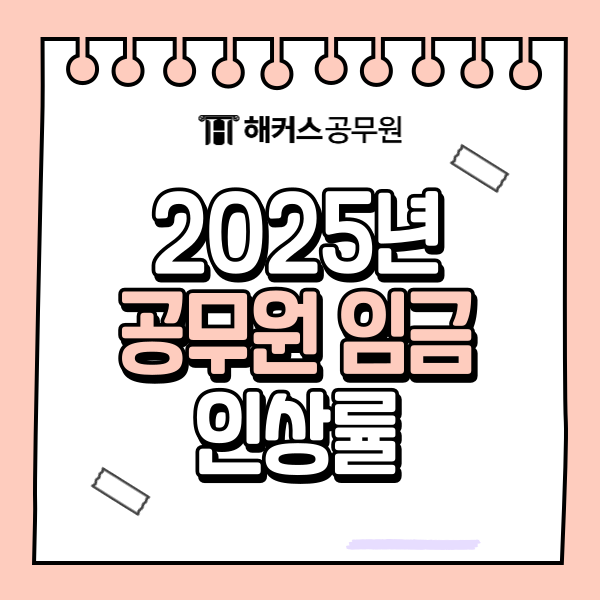 2025 공무원 임금 인상률, 예상봉급표 총정리
