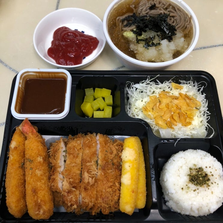  서창동 맛집 돈카츠마켙 돈까스 모밀 포장