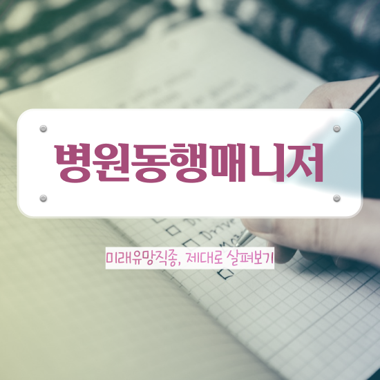  , 병원동행매니저 취득한 과정 및 무료 교육기관