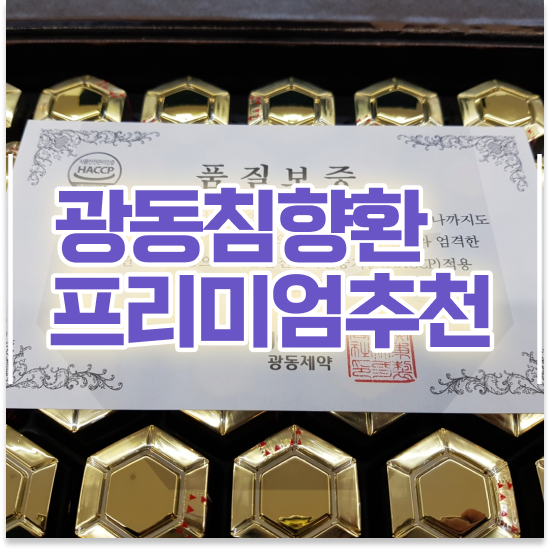  효도선물 기력없을 때 활력 광동 프리미엄 침향환 먹는법