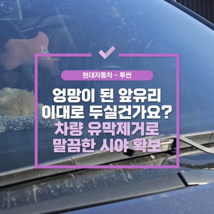  고촌세차장, 추운 겨울 차량유막제거로 말끔한 시야 확보
