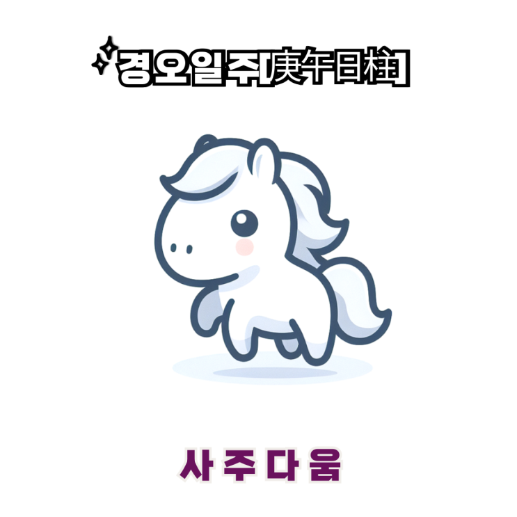  경오일주[庚午] - 반전 매력의 소유자! / 백마 / 박수진사주, 고소영사주 / 공무원, 공직 / 경오일주 남자, 경오일주 여자, 경오일주 연예인, 경오일주 을사년
