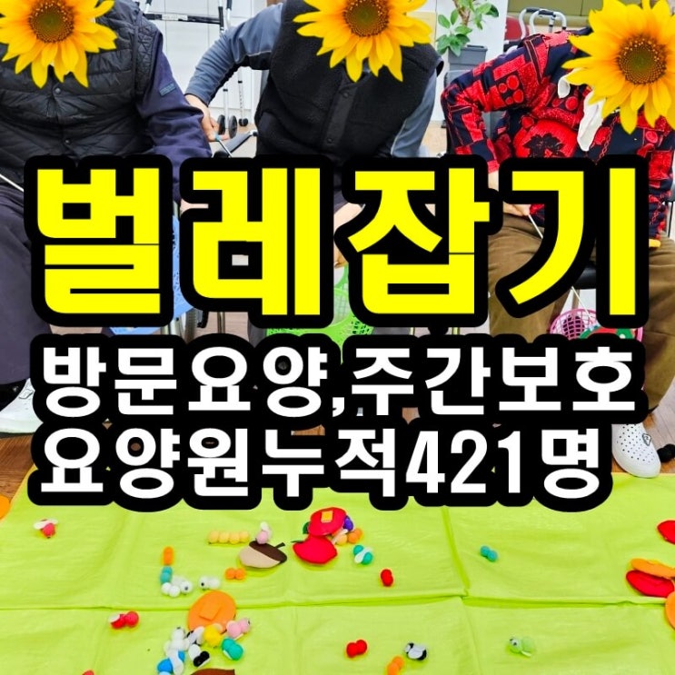  동탄 화성 병점주간보호센터 방문요양 벌레 잡기가 어르신들께 좋은 이유
