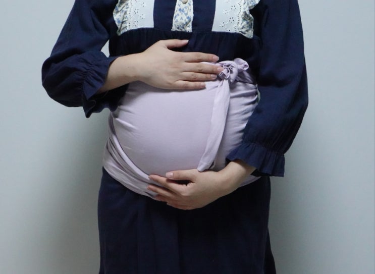  임산부 배나오는 시기 필요한 산전복대 허리통증 완화 템 추천 퍼플라임