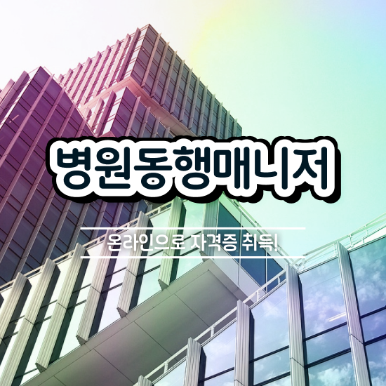  노인 병원 동행 매니저 , 병원동행메니저 취득방법 및 인터넷 학습과정