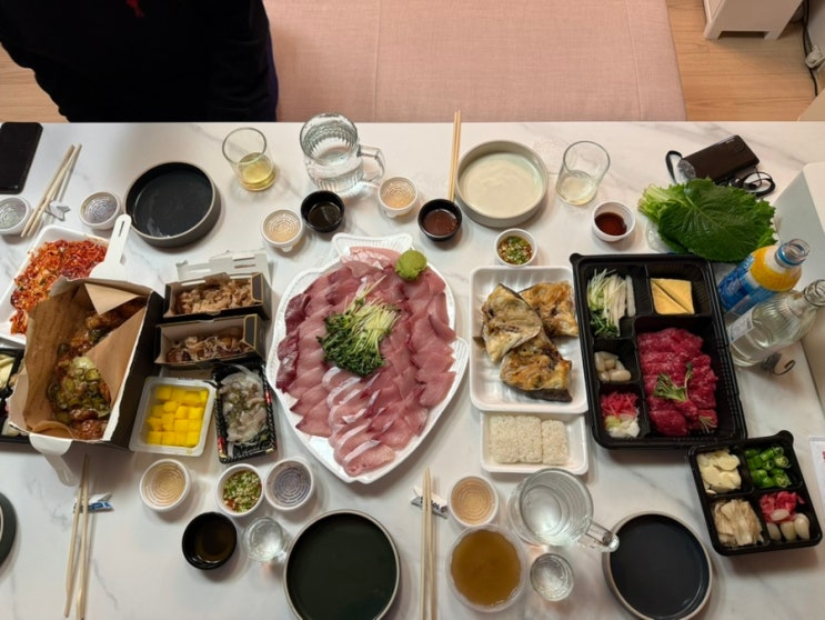  [돼지파티] 청라 홈파티 돼지파티 연말모임 마켓컬리 메뉴 추천