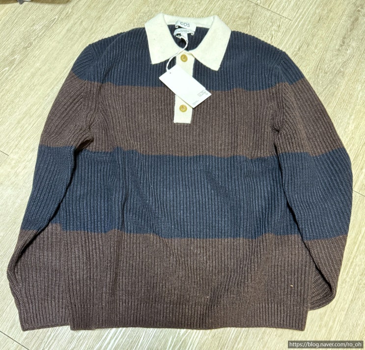  코스 울 블렌드 럭비 폴로 셔츠