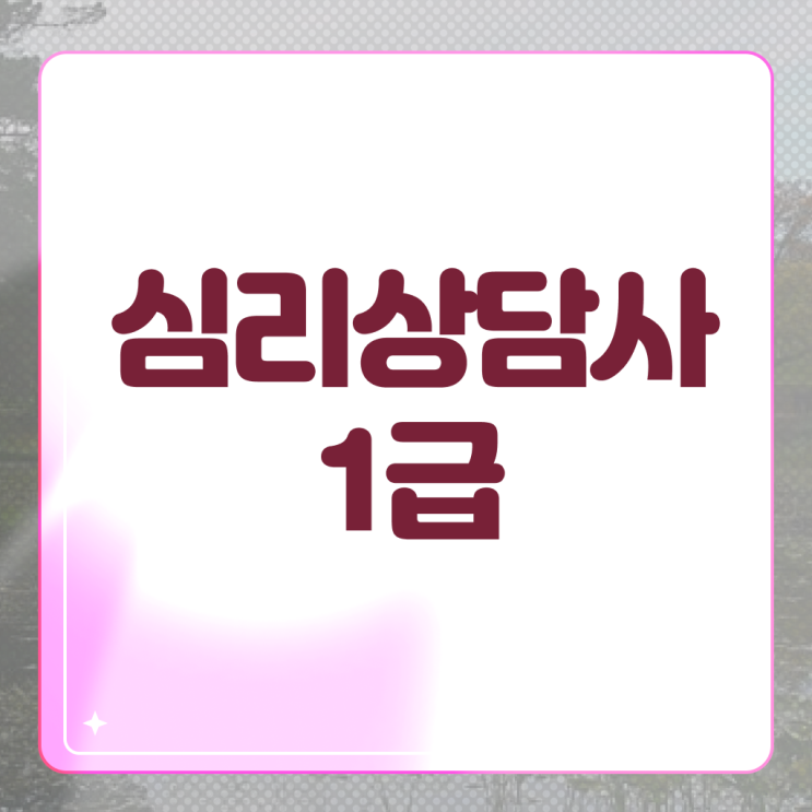  직업상담사자기소개서 , 심리상담사 자격증 1급,2급 동시에 학습한 후기 및 이후 전망