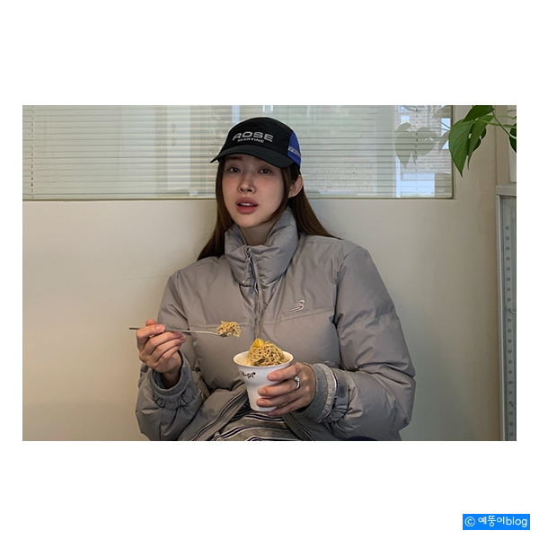 뉴발란스 숏패딩 코디 차정원 패션처럼. jpg