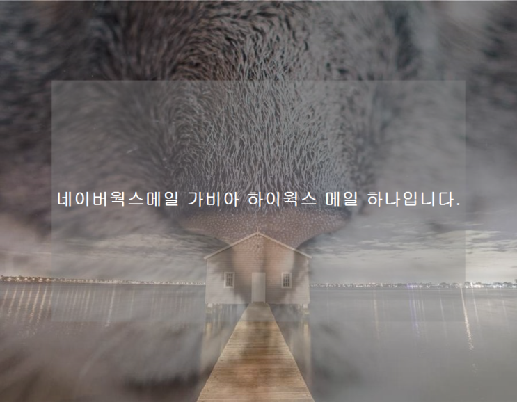 <b>네이버웍스메일</b> 가비아 하이윅스 메일 하나입니다.