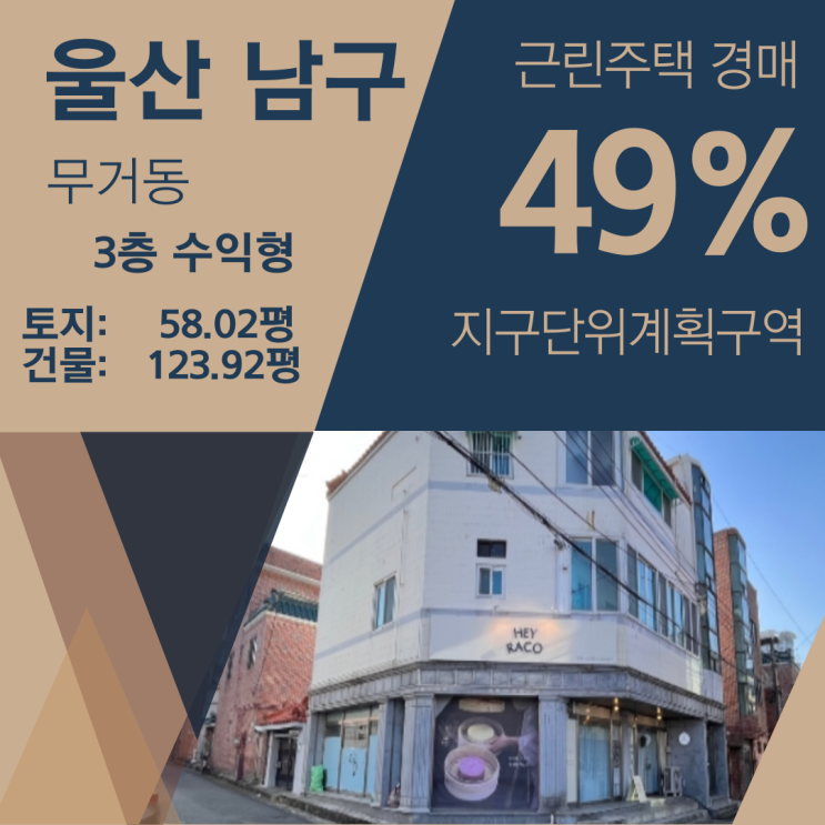 울산 남구 무거동 근린주택 경매 [49%_3억 2300]