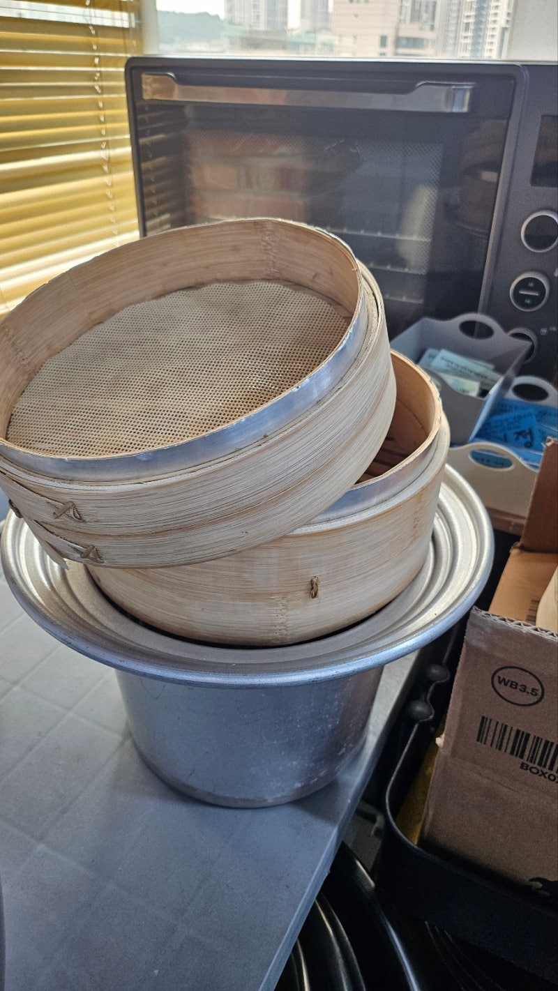떡제조기능사 수업과정 (대나무찜기 삶기)