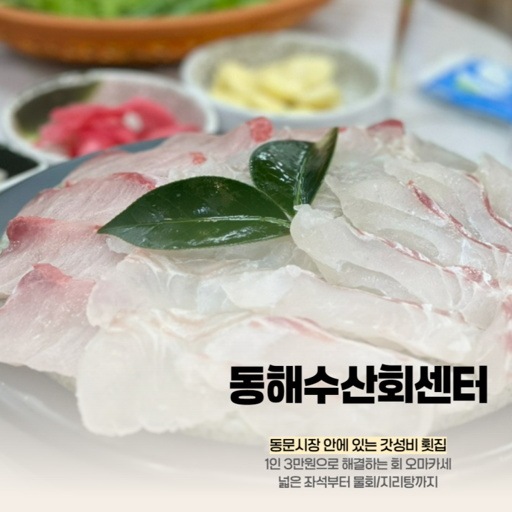  [동문시장 횟집] 회 맛집 가성비 대박! 동해수산회센터