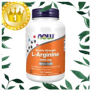 나우푸드 더블 스트랭스 L-아르기닌 1000mg 타블렛, 120정, 1개