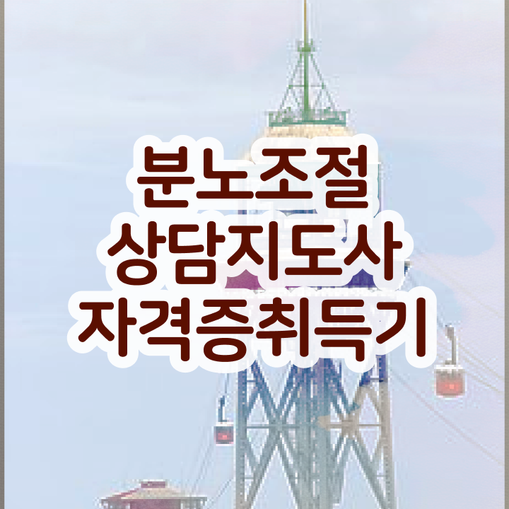  분노조절장애 아이 20일 만에 분노조절상담지도사자격증 취득한 노하우