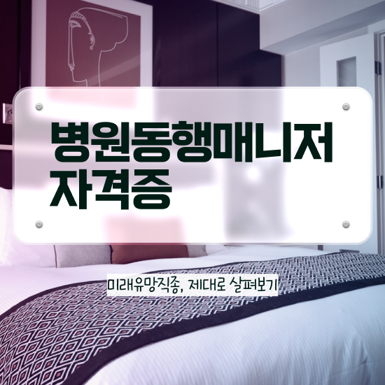  대전 병원동행매니저 병원동행매니저자격증 취득방법 및 무료수강 혜택