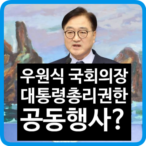 우원식 국회의장 <b>대통령</b>과 <b>총리</b>의 권한 헌법적으로 어떻게... 