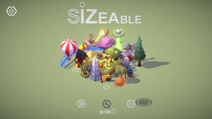  Sizeable 거북이 위치