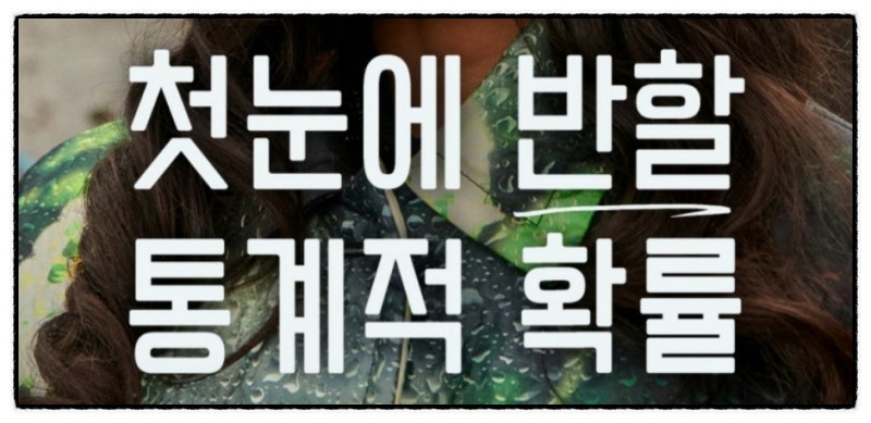 넷플릭스영어공부 - 첫눈에 반할 통계적 확률 Love at First Sight 딕테이션